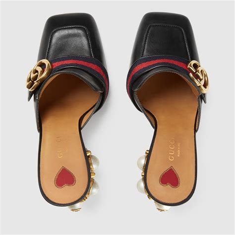 gucci heeled mules